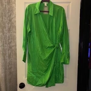 H&M Green Wrap Dress